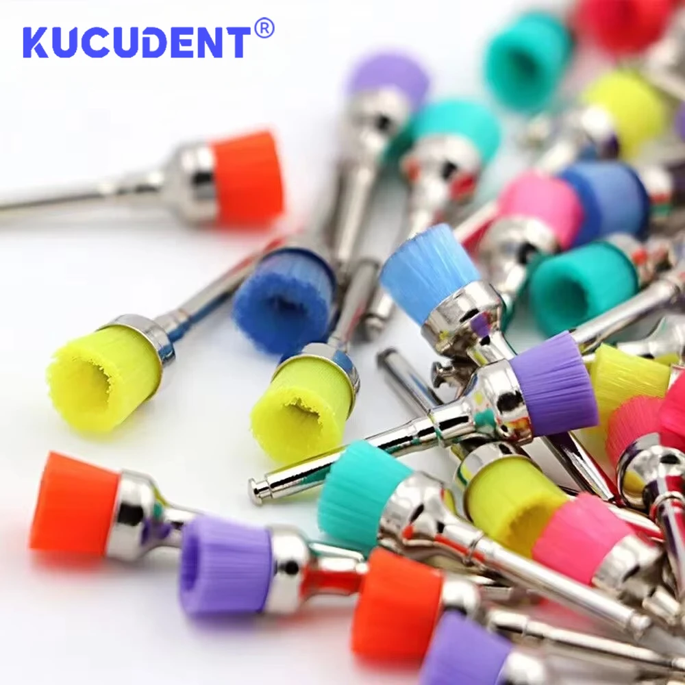 50 قطعة المتاح الأسنان الملمع النايلون الخشن فرشاة تلميع الملمع كأس Prophy فرش لإزالة البقع وأدوات تلميع #4