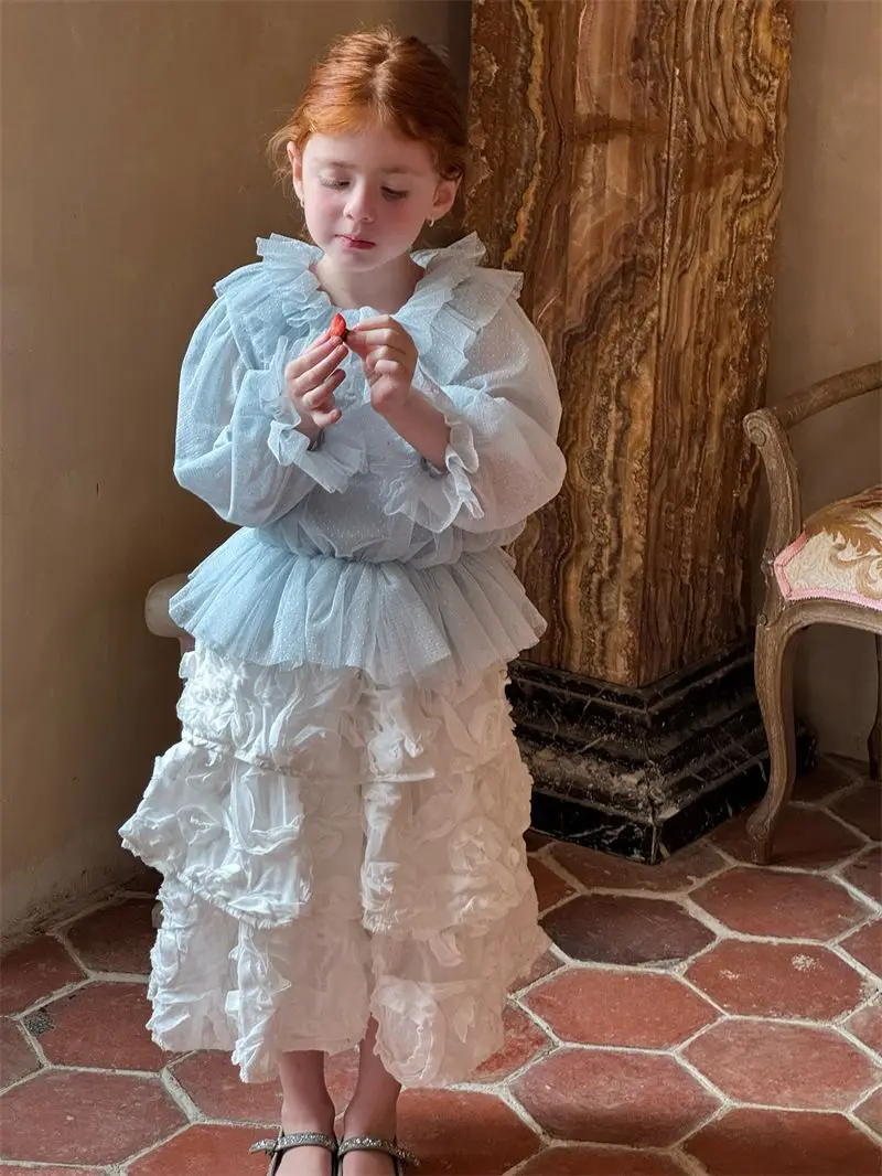 

Mesh Shirt 2025 Spring and Summer New Solid Color All-match Rural Style Vintage Mesh Shirt