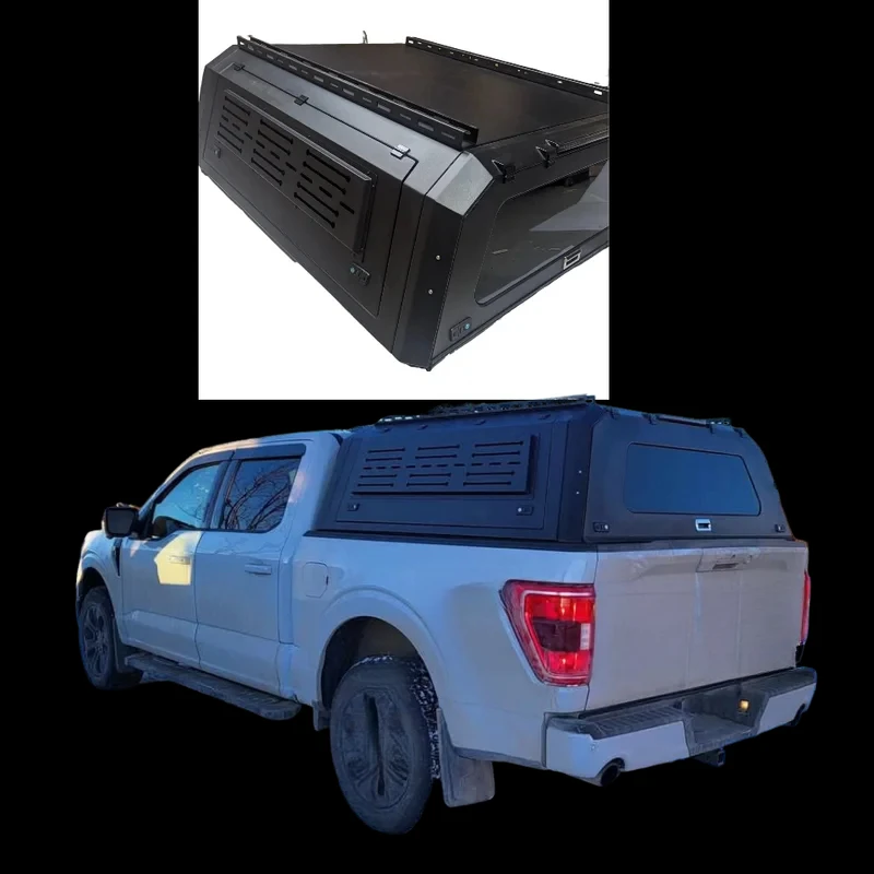 Top-level 4X4 Custom-fit Aluminum Truck Topper  F150 Cap Rainproof Anti-rusted Pickup Hardtop Canopy Smartcap