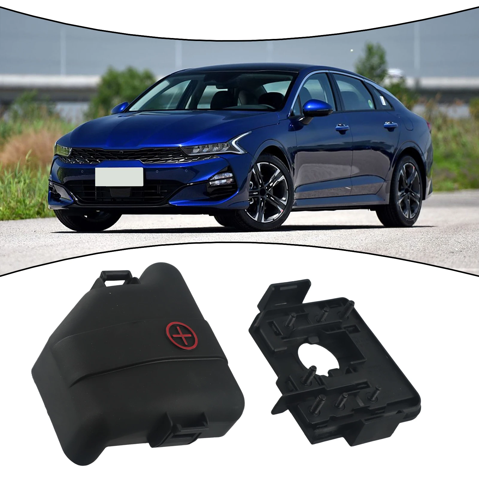 

For Vehicle Repair Battery Tray Trim Cover Veracruz Battery Cover Color As Shown High Universality Fitment Plastic Material
