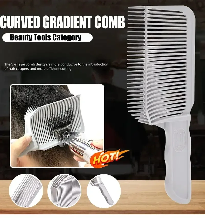 Barber Fade Kämme Haar Schneiden Positionierung Kamm Clipper Männer Flache Top Haar Kamm für Anfänger Barber Pet Styling Werkzeug – Detail 1