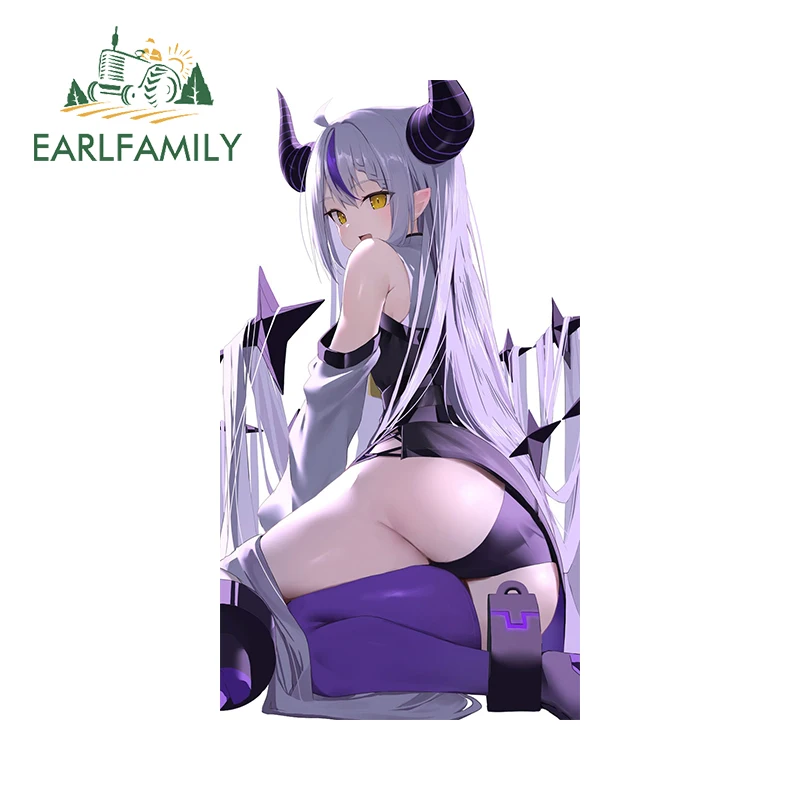 

EARLFAMILY 13 см x 7,3 см Laplus Darknesss наклейки на автомобиль с большими задницами Waifu аниме «сделай сам» JDM мотоциклетная наклейка смешной декор кондиционера