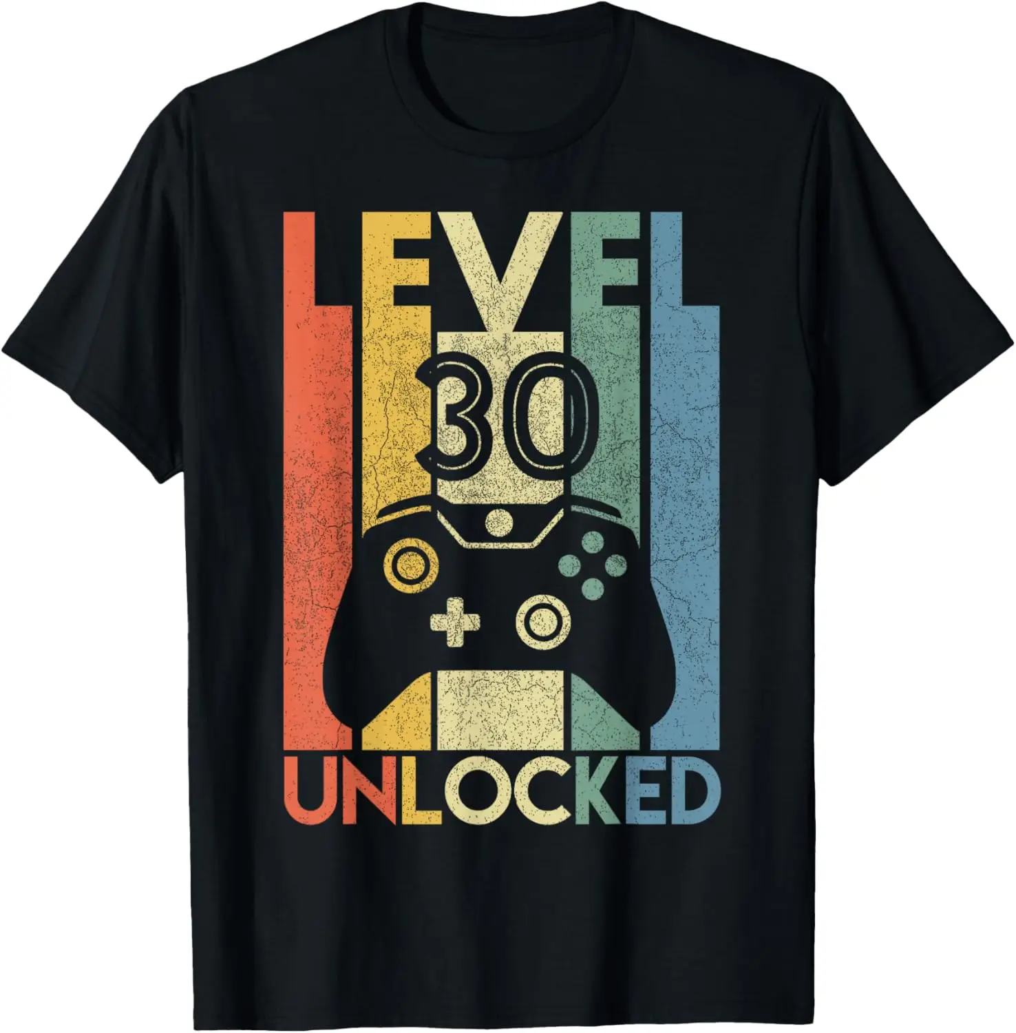 

Level 30 Unlocked Gamer Graphic Tee Men 30th Birthday Gift Soft Cotton T-Shirt Trip Wear