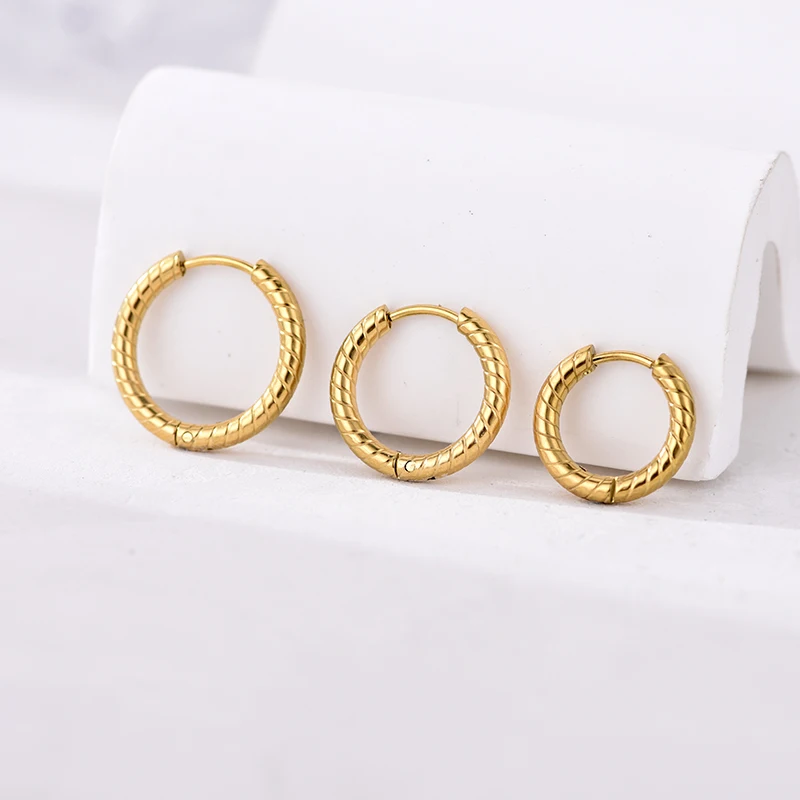 2 stücke Mode Edelstahl Hoop Ohrringe Für Frauen Männer Gold Silber Farbe Tiny Knorpel Piercing Trendy Weibliche Hoops Schmuck – Detail 8
