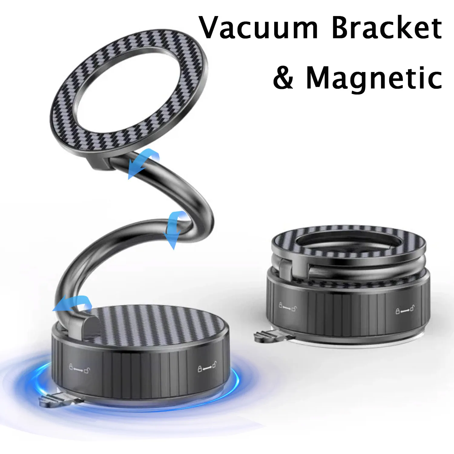 

Автомобильный многоосевой регулируемый магнитный держатель для телефона, подставка для приборной панели, вакуумный кронштейн на присоске для Magsafe iPhone 17 ~ 12 Pro Max, крепление