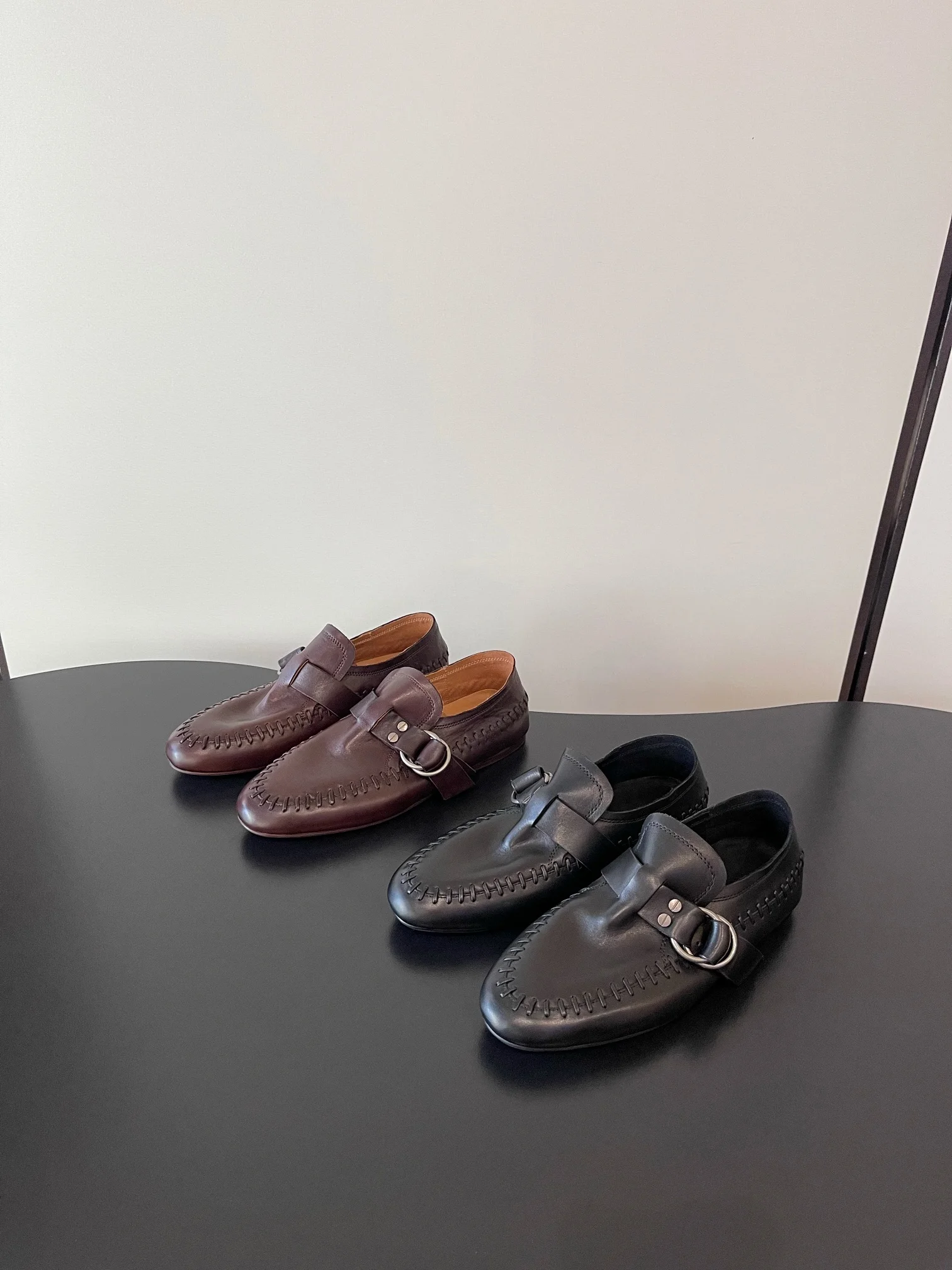 

Женские лоферы из натуральной кожи, туфли на плоской подошве, короткие ботильоны, ботинки