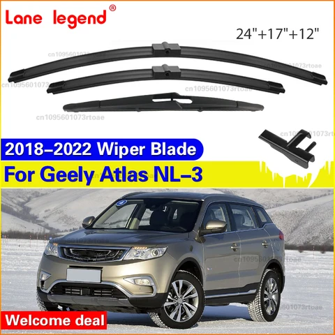 Щетки стеклоочистителя для Geely Atlas NL-3 2018-2022, передние и задние дворники, автомобильные аксессуары для ветрового стекла 2019 2020 2021