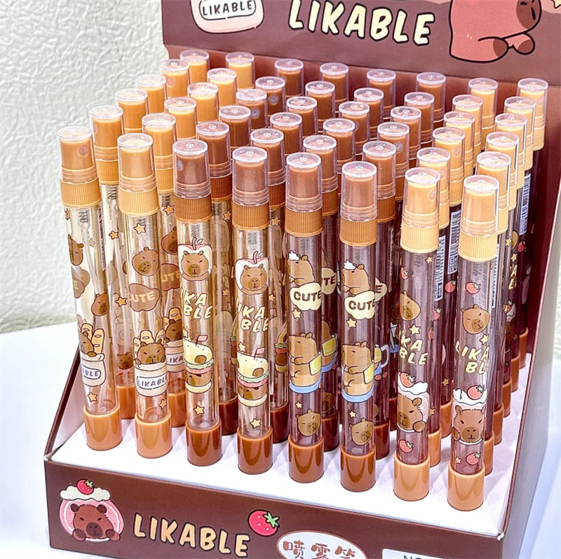 48 teile/los kawaii capybara Sprüh gel Stifte zum Schreiben von niedlichen 0,5mm schwarzen Tinte neutralen Stift Kinder Geschenk Büro Schul bedarf