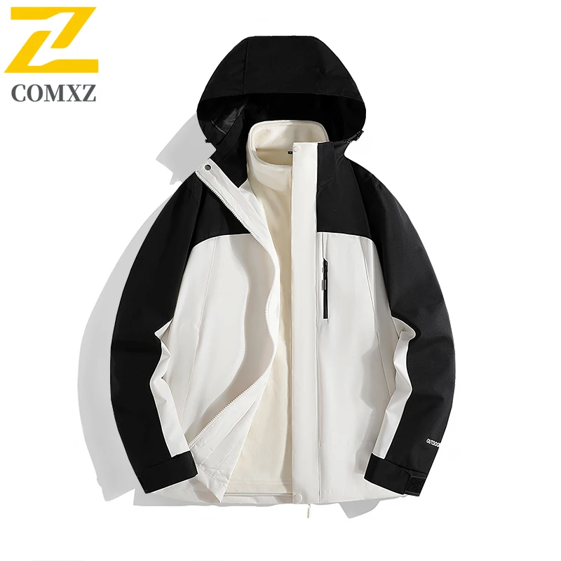 

Высококачественная новая куртка для мужчин и женщин, ветрозащитная водонепроницаемая дышащая куртка с капюшоном «три в одном», уличная походная куртка
