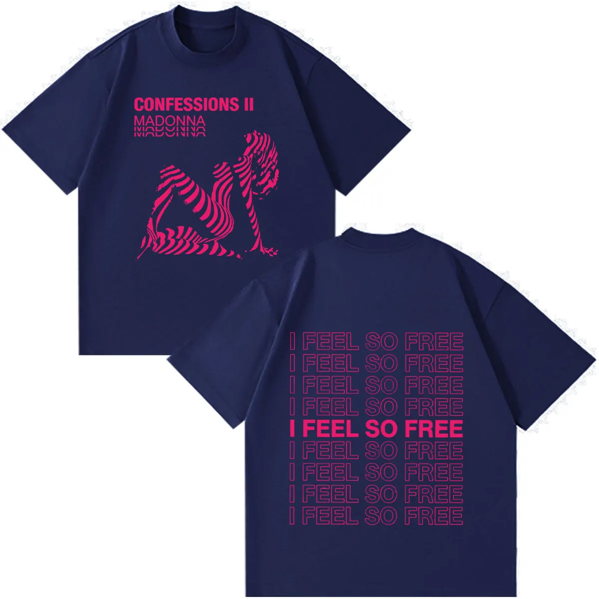 Madonna I Feel So Free Album Tour 2026 Graphic Vintage T-shirt Men Women Hip-hop Cotton Loose Casual Aesthetic Trend T-shirts