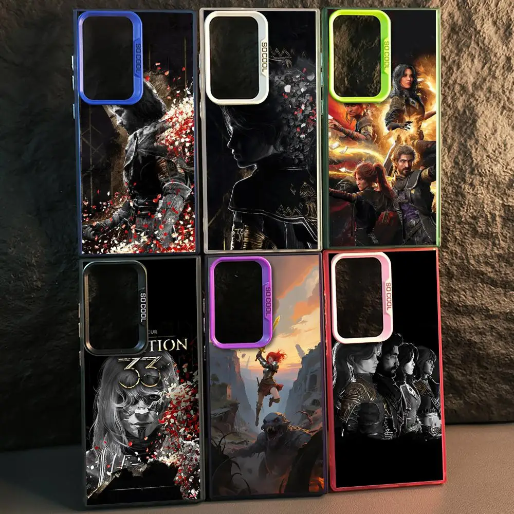 Clair Obscur Expedition 33 Phone Case For White lMDColor Silver Shell For Samsung S25 24 23 22 21 20 Plus Ultra