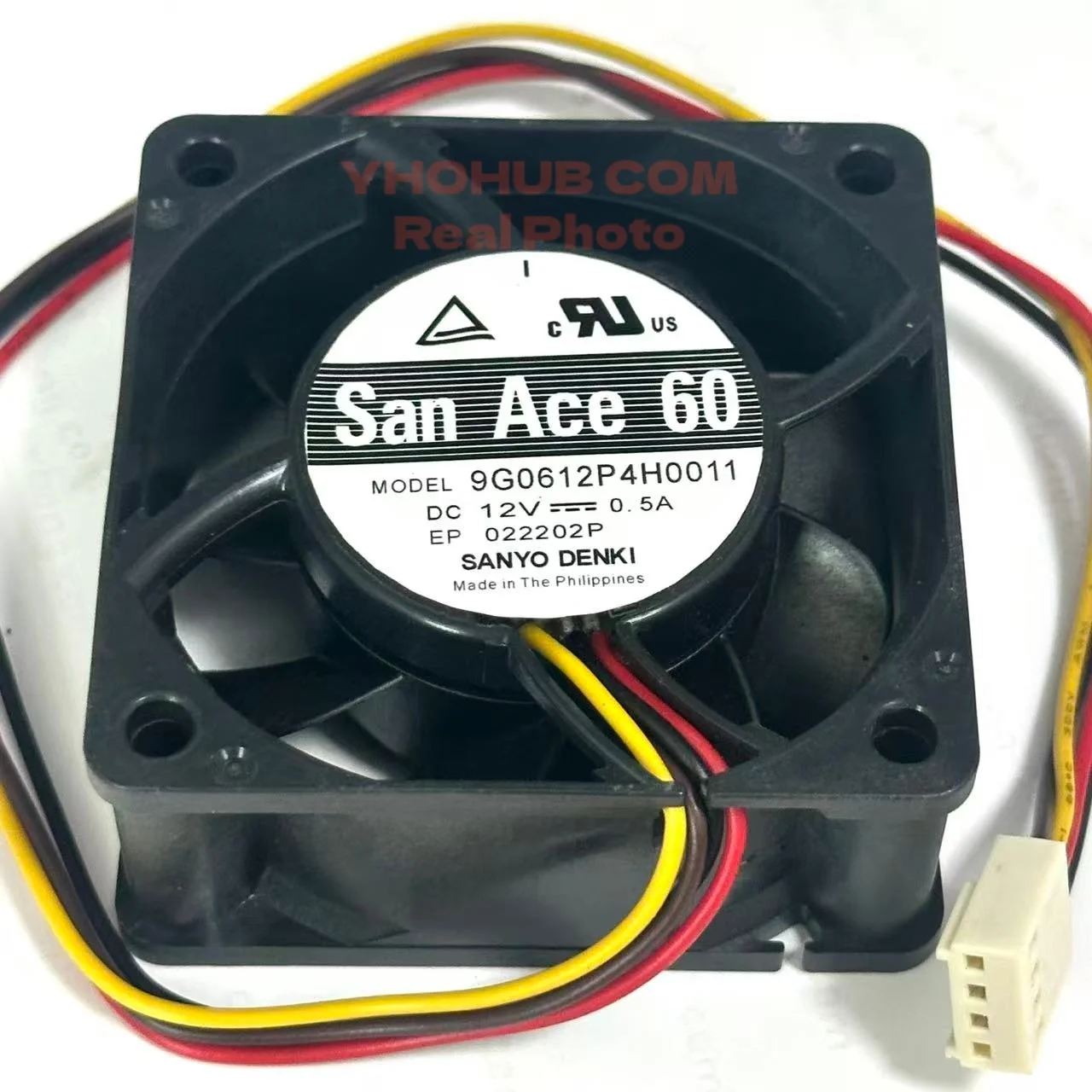 

SANYO DENKI 9G0612P4H0011 DC 12V 0.50A 60x60x25mm 4-Wire Server Cooling Fan