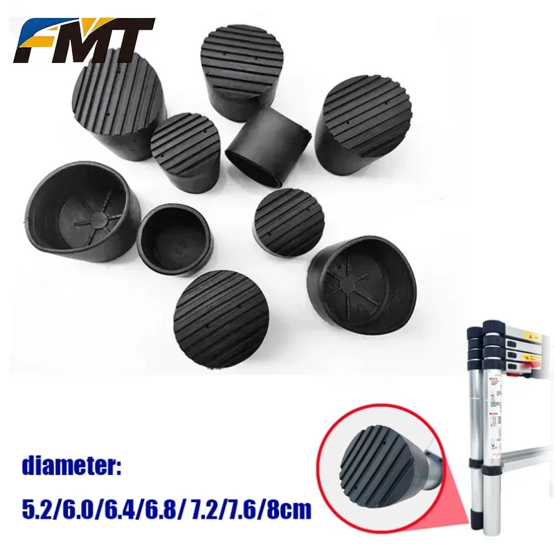 2 Pcs Replacement Boots Round Feet Rubber Extend Telescopic Ladder Cover Component  ladder Non-slip pad cover accessories