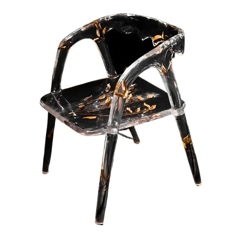 Elegant Transparent Chair Interior Decoration Mall Display Crafts for Transparent Resin Sculpture