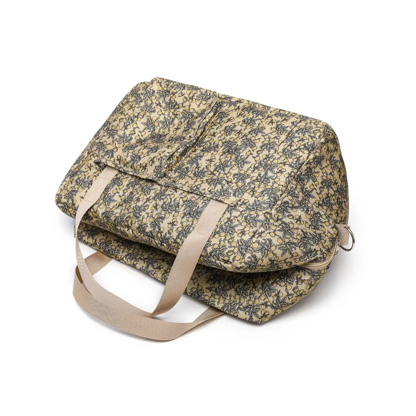 Bolsa de fraldas estilo coreano para cuidados com o bebê recém-nascido, bolsa de ombro bordada, carrinho acolchoado, organizador de armazenamento de fraldas, bolsas grandes