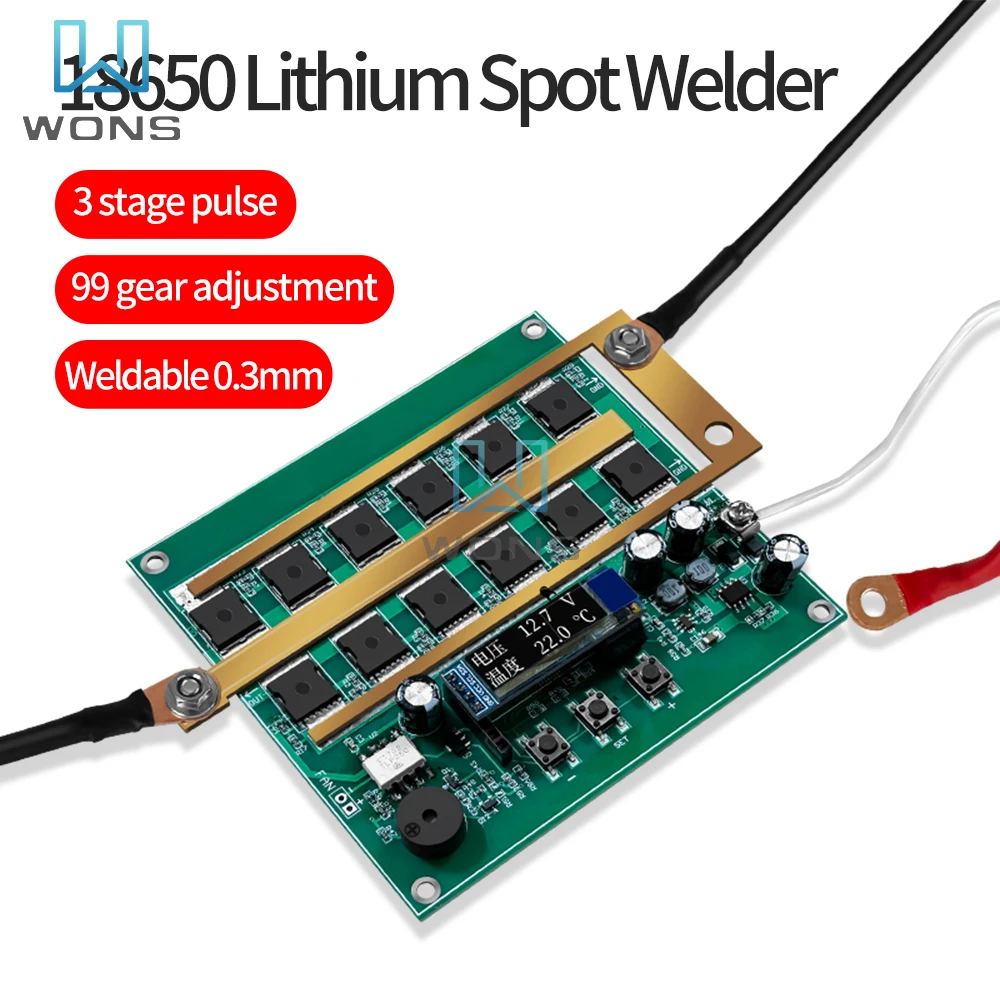 12V Spot PCB Circuit Board Digital Display Spot Welder Control Board Set with Welding Pen Intelligent for Lithium Battery 18650