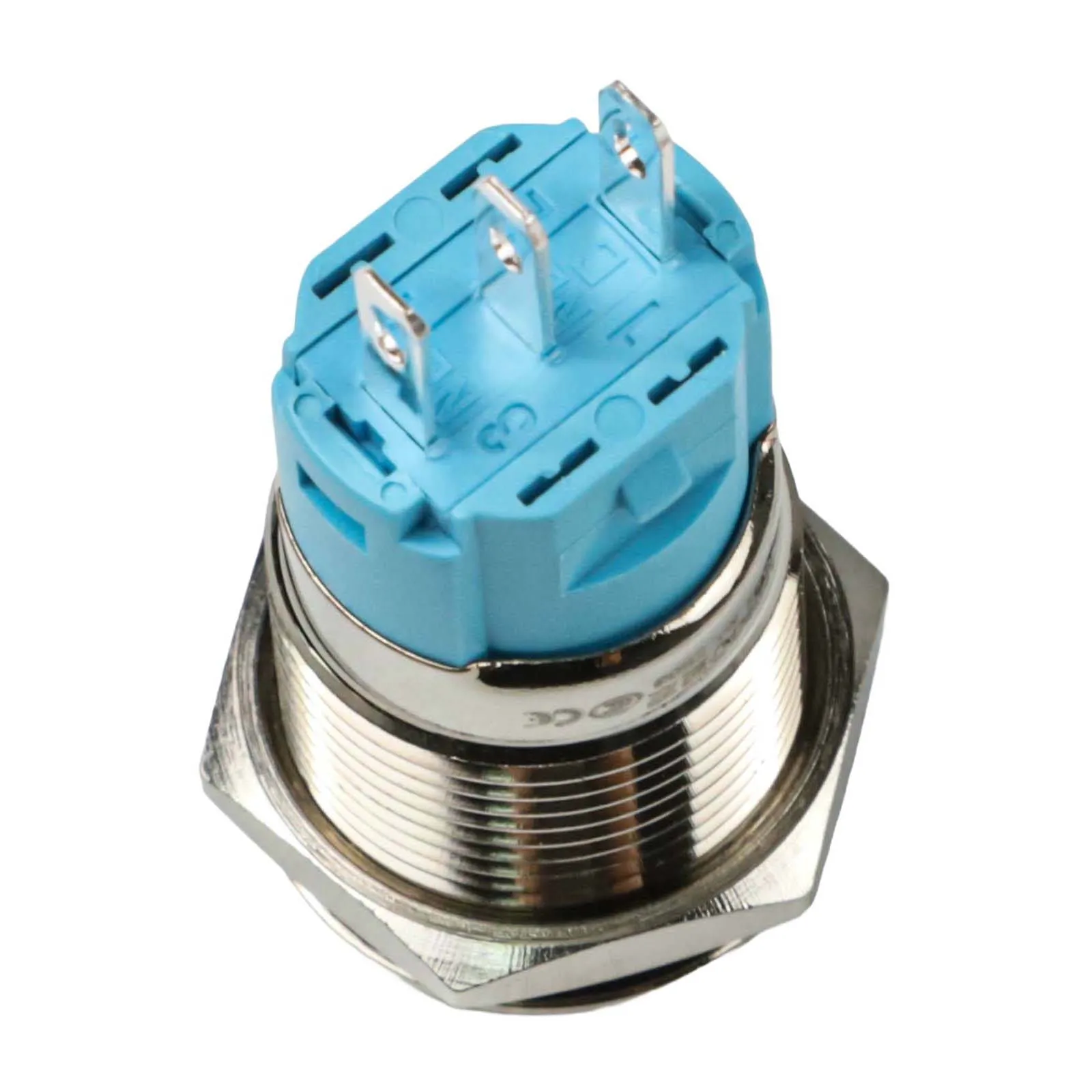 16MM Metal Button Waterproof And Rust-proof Inching Switch Self-locking Normally Open Silver Contacts 8 LB16A2 Self-locking