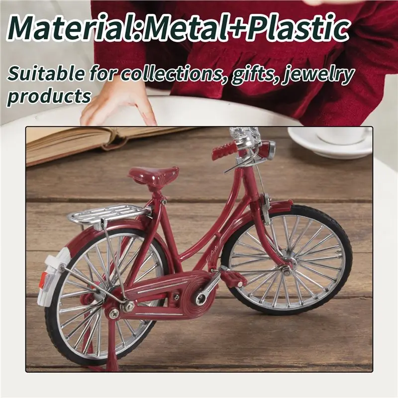 ABXE-Mini 1:10 Alloy Model Bicycle Diecast Metal Finger Mountain Bike Retro Bike Adult Collectible Children