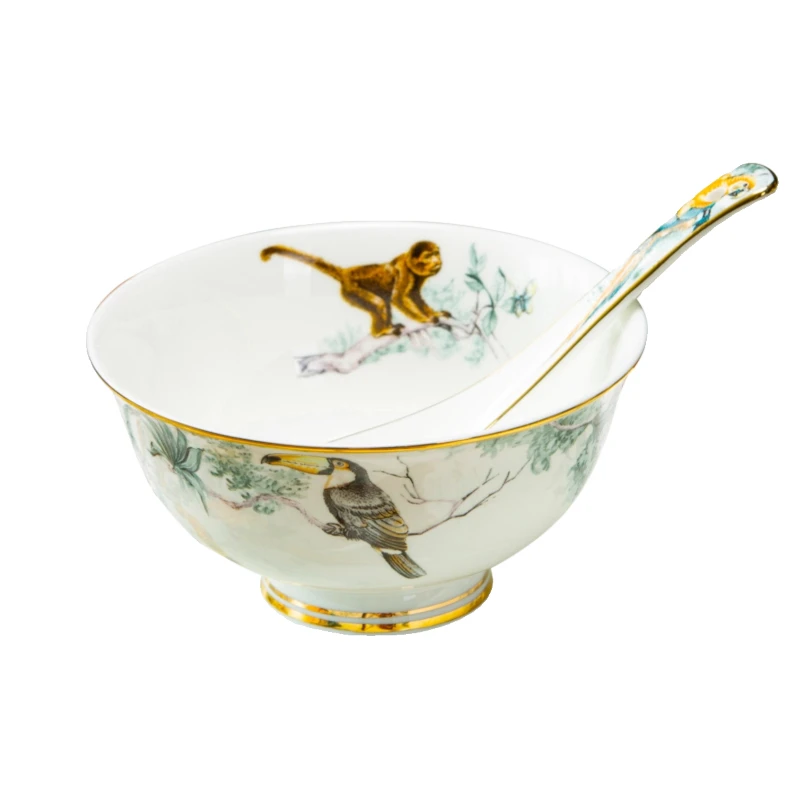 

Tableware Gift Box Ceramic Dish Set Household Bone China Edge Dish Set