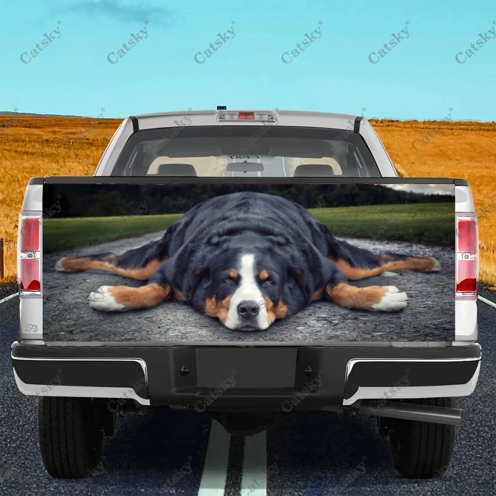 Sennenhund Dog Truck Tailgate Wrap Professional Grade Material Universal Fit for Full Size Trucks Weatherproof &Car Wash Safe