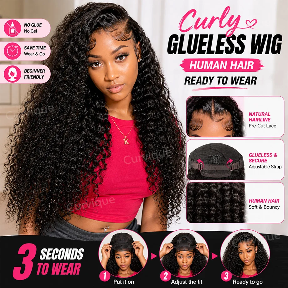 

Curly Glueless Wigs Human Hair Ready To Wear 13x6 Deep Wave Hd Lace Front Human Hair Wig Transparent Curly Water Wave Lace Wigs