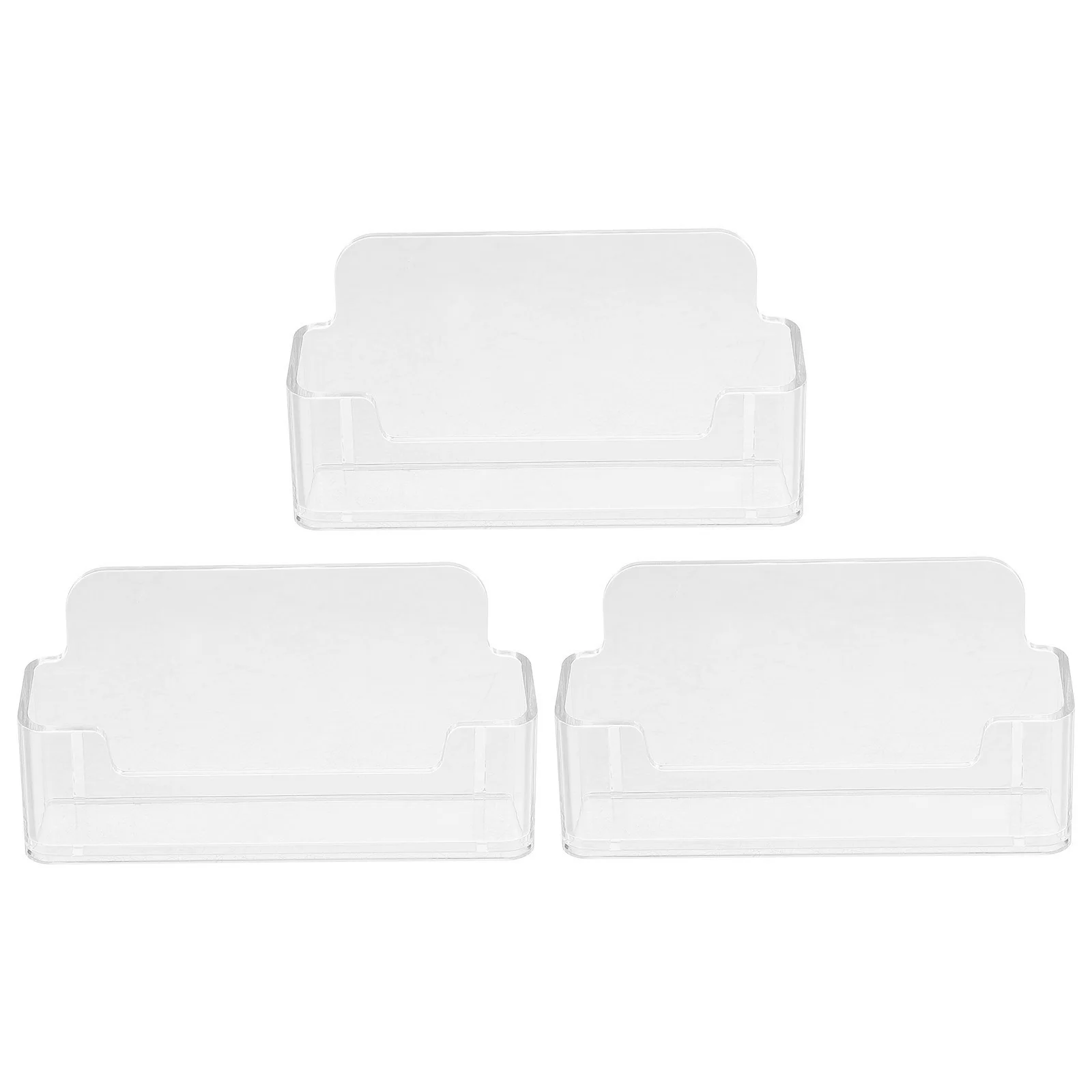 

3Pcs Transparent Acrylic Business Cards Holder Clear Organizer Stand Vertical Display Rack Desk Storage Box Business Card Box