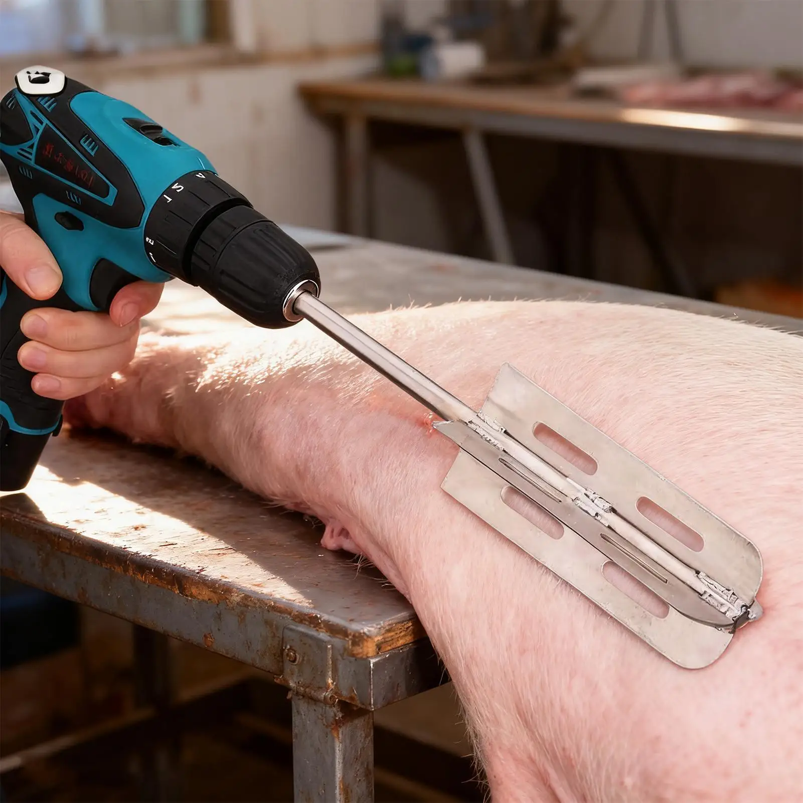 Stainless Steel Manual Hog Hair Shaver Labor Saving Efficient Hog Trimmer Slaughter Factory Livestock Dehairing Tool for Sheep
