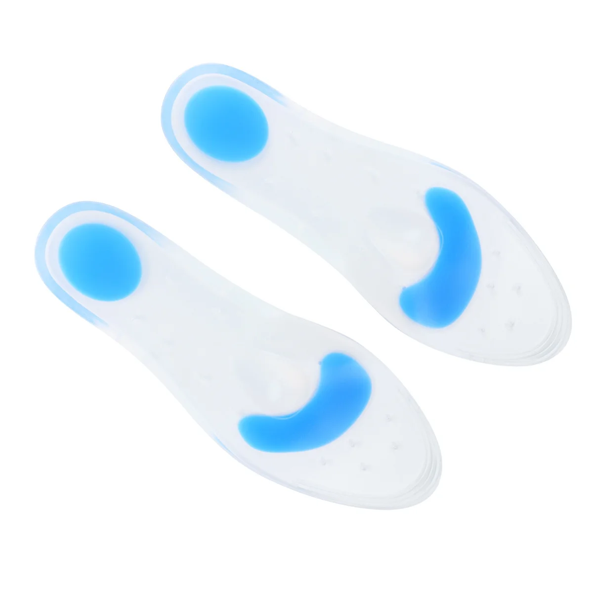 1 Para Silikonowych Wkładek do Butów Amortyzujących Wstrząsy z Funkcją Masażu, Podkładki do Stóp do Sportu, Biegania, Chodzenia dla Kobiet i Mężczyzn, Rozmiary 3-12, Narzędzie do Pielęgnacji Stóp