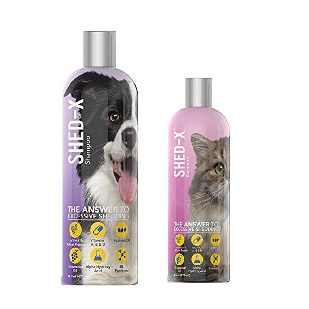 Shed-X Shed Control Shampoo For Dogs Cats, Reduce Shedding Clean, Release Excess Hair, Exfoliate Nourishes, Skin Coat Soft Shiny