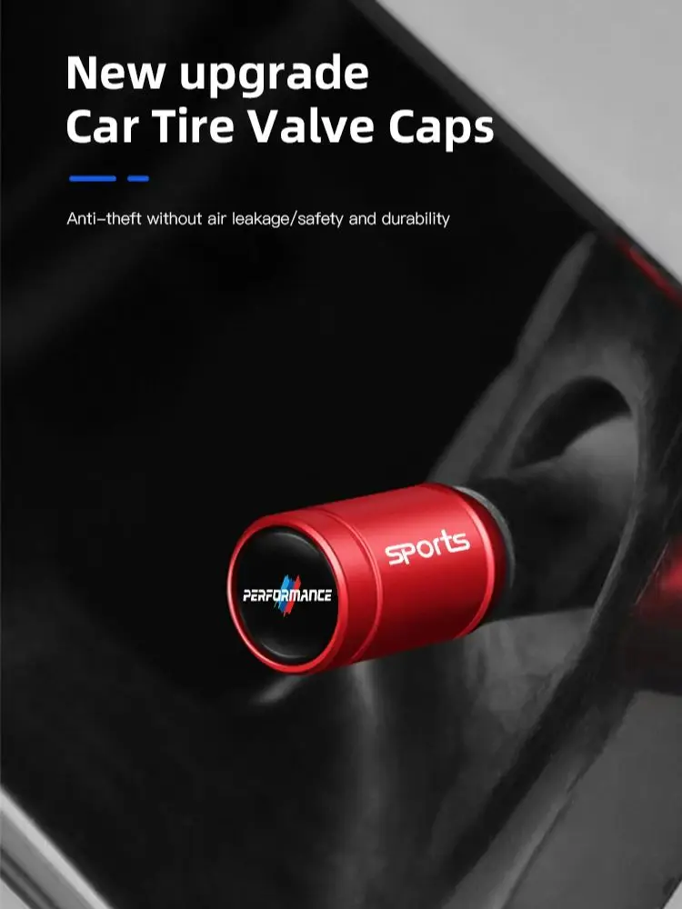 Bouchons de Valve de pneu emblème de voiture, 4 pièces, accessoires automobiles pour BMW Performance E91 E60 E90 E39 E87 E36 E92 E70 E46 X3 X5 X1 X2 X4