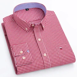 Camisa de algodón Oxford de alta calidad para hombre, camisa de manga larga, cómoda, estilo de diseñador coreano, viaje en casa, talla 5XL-6XL-7XL, primavera y otoño