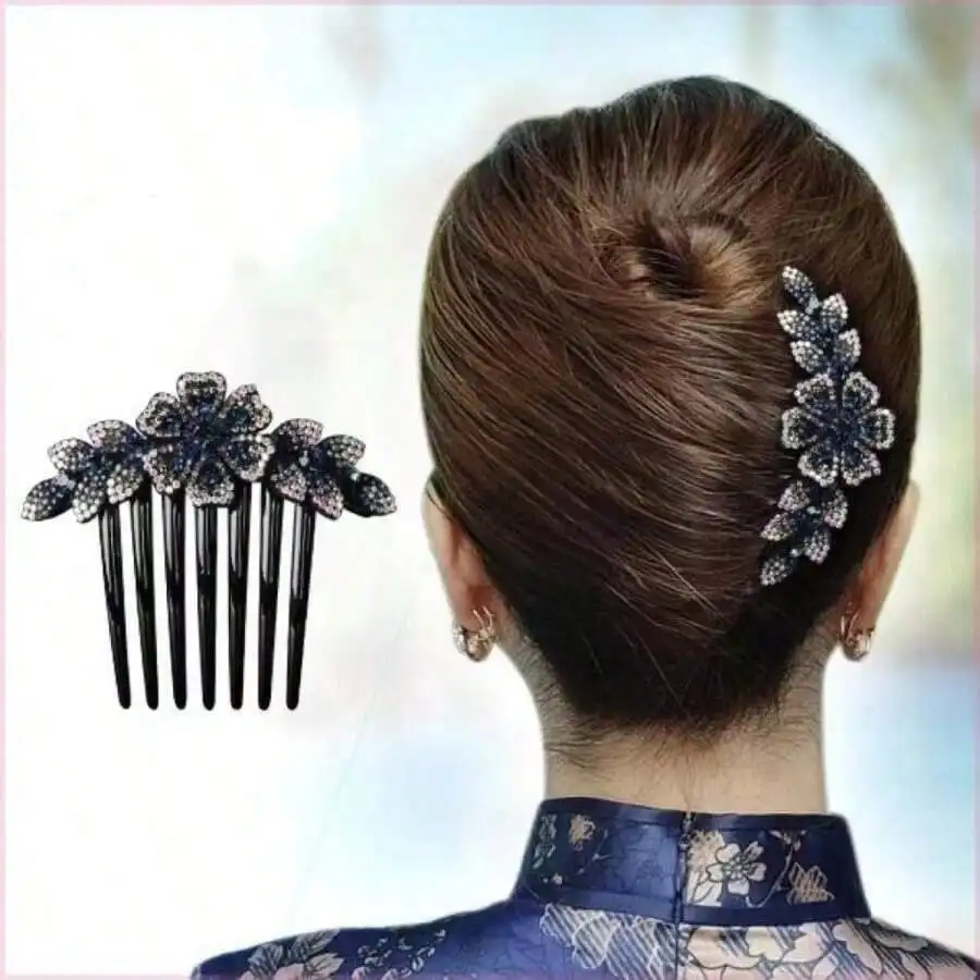 

1 шт. Минималистичная расческа для волос с декором, подходит для повседневной женской прически, с надежной фиксацией, королевская расческа для боковых прядей, школьные принадлежности