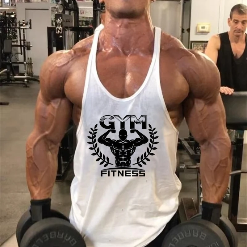 

Мужской жилет-стрингер для спортзала, хлопковая майка с Y-образной спинкой, влагоотводящая майка без рукавов, легкая спортивная одежда