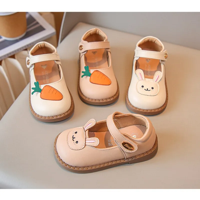 Cartoon Kid Leather ShoeNew 1-3 Year Old Princess Shoes Infant Walking Shoes Soft Sole Baby Shoe Single Shoes Girl Shoe Kid Shoe