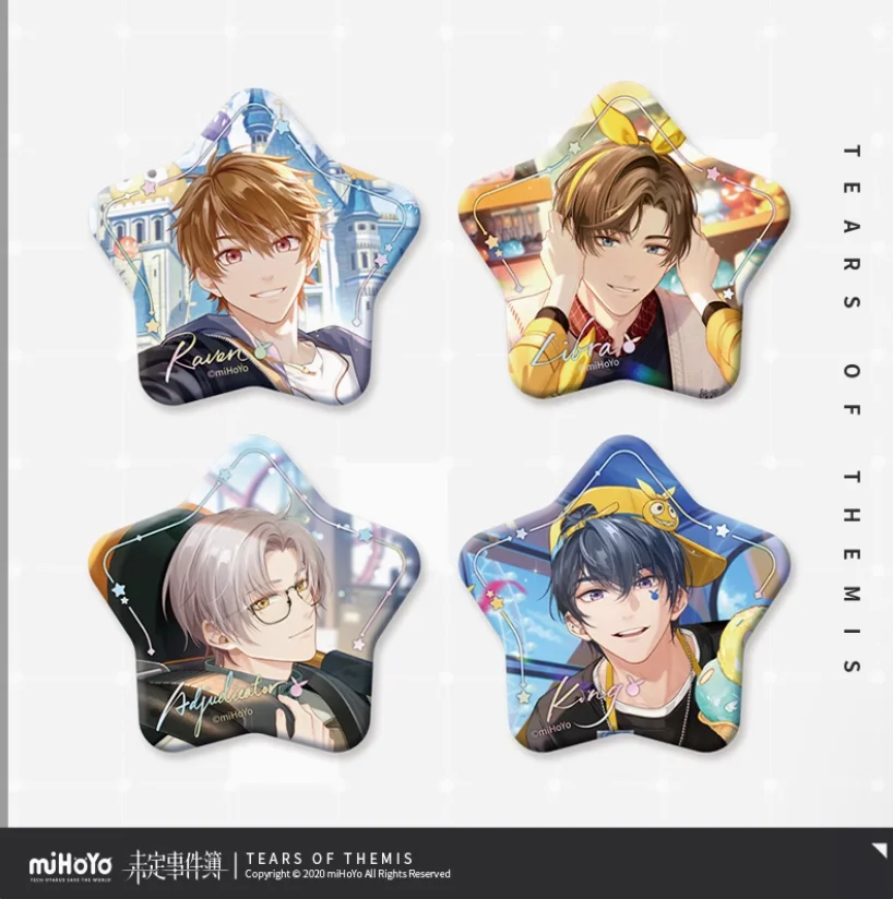 Tears of Themis Luke Xia Yan Artem Zuo Ran Vyn Mo Yi Marius Lu Jinghe Official Star special Shaped Badge Cosplay Gift Limited