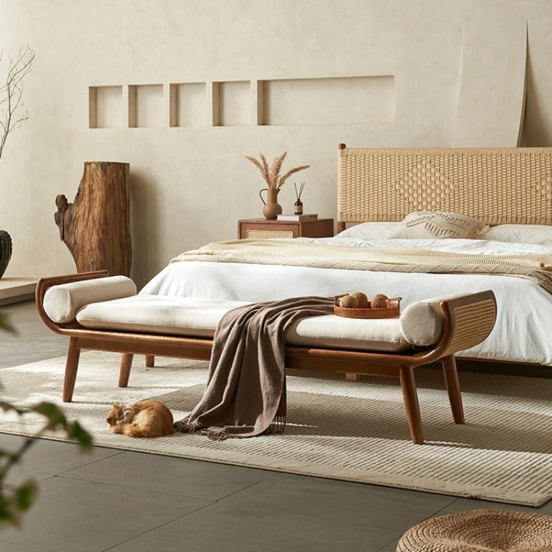 

Solid wood bench, shoe changing bench at the door