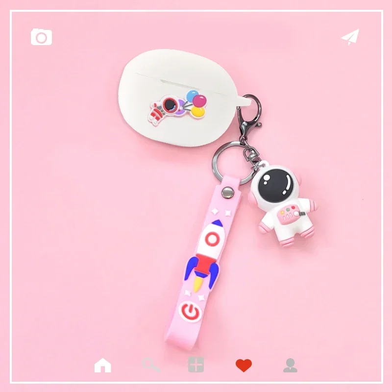 حافظة سماعات أذن من السيليكون لهواتف Anker ، غطاء لطيف ، رسوم متحركة ، رائد فضاء ، أرنب حيوان ، Soundcore Life Note 3i