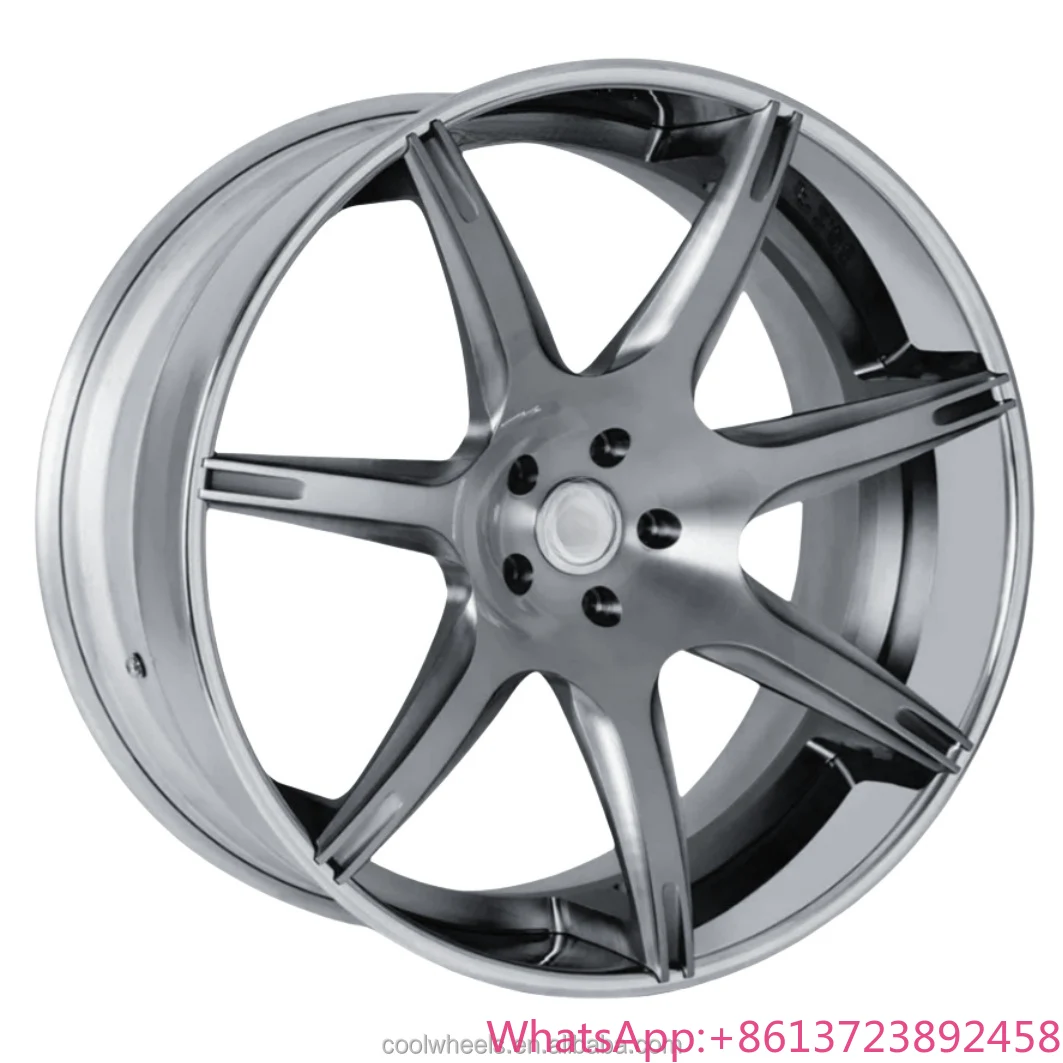 Bku 3 Piece Wheels Forged 20 21 22 24 26 Inch Rims Concave Deep Dish Alloy Wheels Hubs for Gmc Yukon Tahoe Suburban Ford Explore
