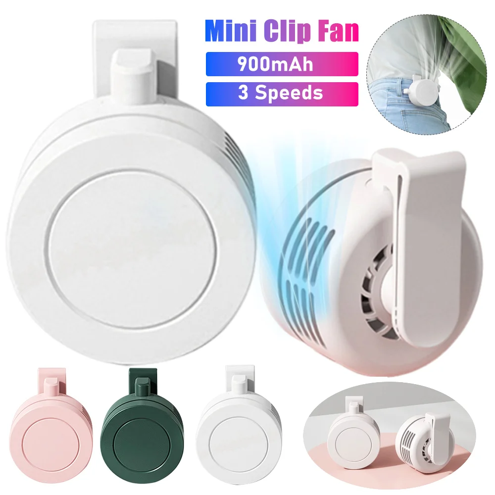 2025 NEW Portable Personal Fan Mini Clip Fan Waist Neck Fan Bladeless USB Charging Outdoor Air Cooler Mini Air Conditioning Fan
