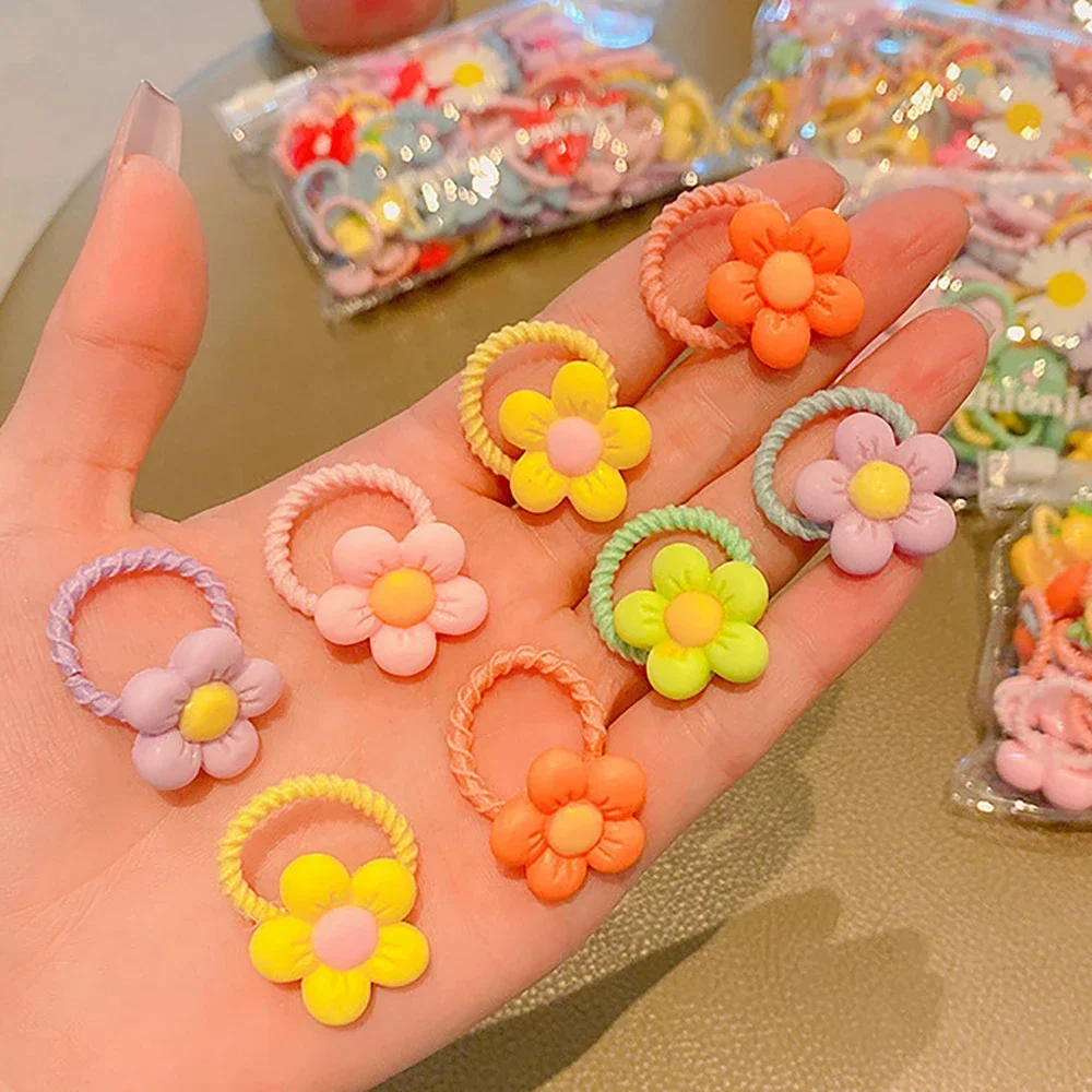 10 teile/satz Gummiband für Kinder Cartoon Haarband Neue Hohe Elastizität Süße Nette Baby Haar Seil Mädchen Haar Zubehör