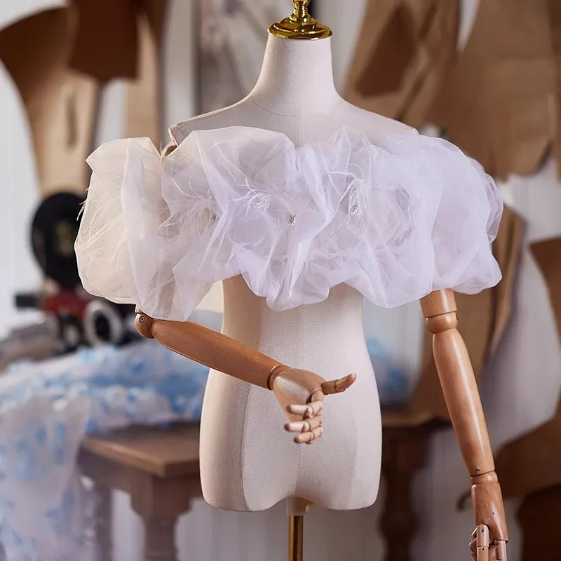 Женская мода с разрезом на шее, белая сетка, пашмина, женская перфорация, шаль для вечеринки, плащ, воротник R2691