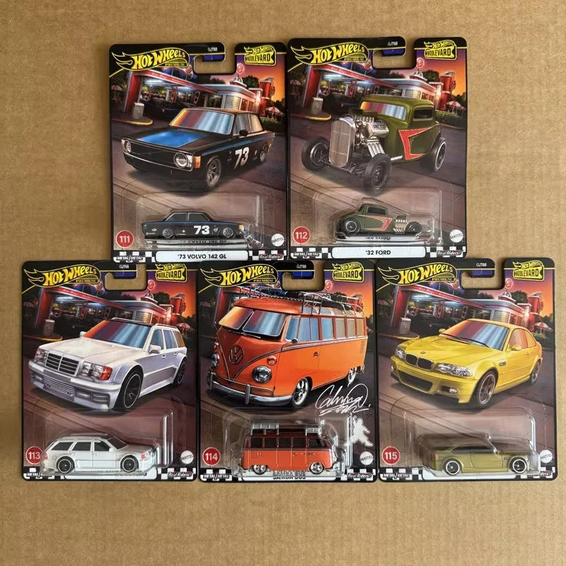 Em estoque rodas quentes boulevard mix 5 gjt68 original 1:64 modelo fundido modelo de carro colecionável veículo meninos presentes de aniversário brinquedos
