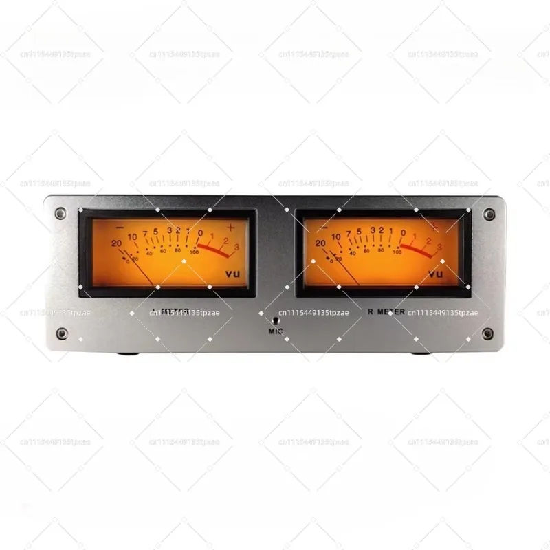 MIC-73 Voice Controlled Square VU Meter Level Meter Finished Unit Aluminum Alloy Panel LED Warm Backlight Wiring Free