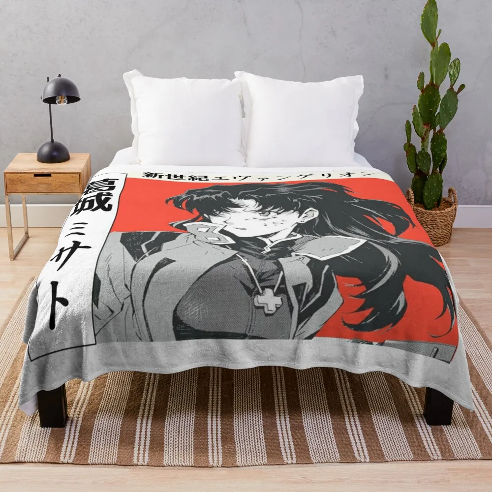 Misato Katsuragi Throw Blanket Single Plush Multi-Purpose cosplay anime Blankets