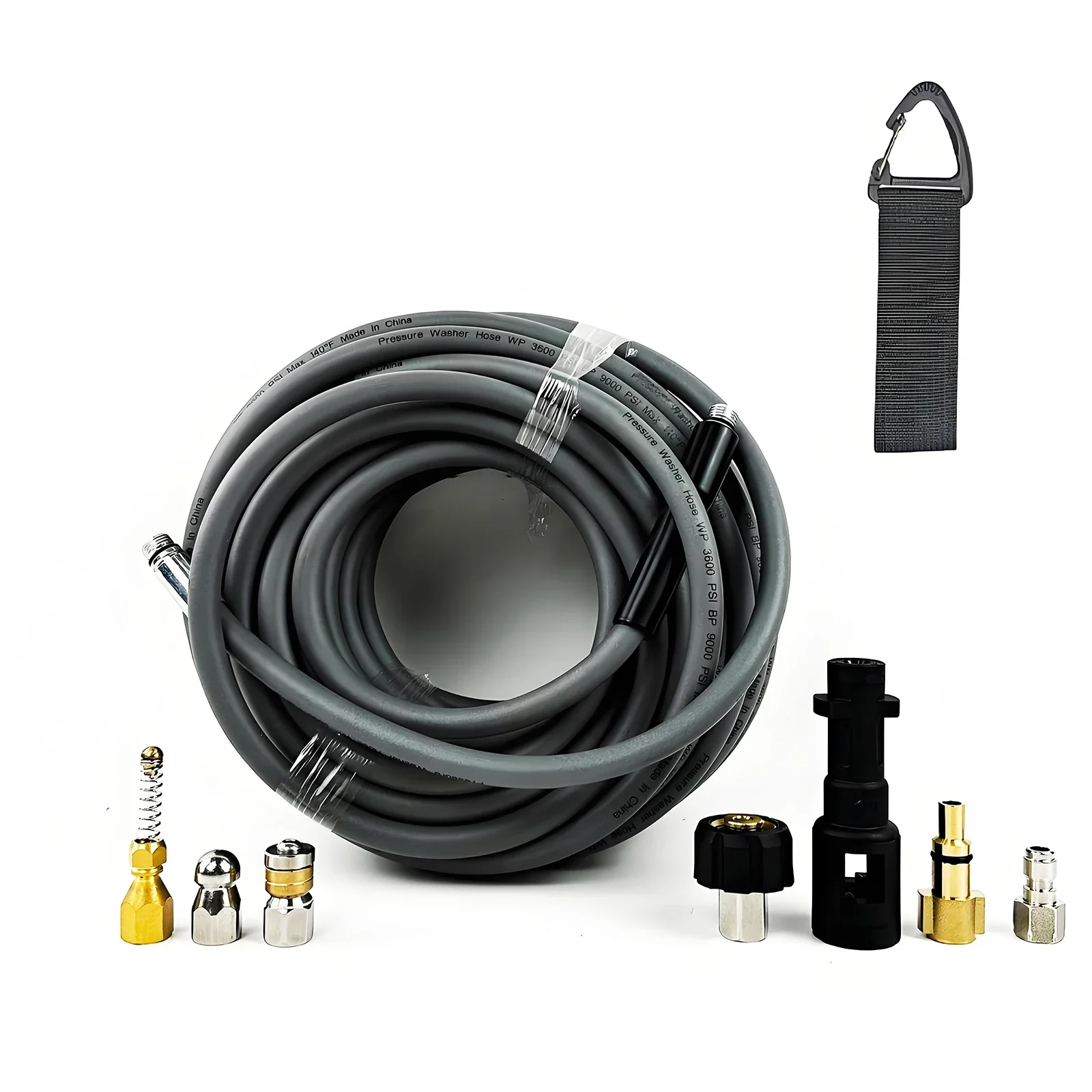 

3800PSI 0.5-50M 1/4" Sewer Drain Cleaning Hose with Connector – High Pressure Water Hose for Lavor-Karcher Pressure Washers
