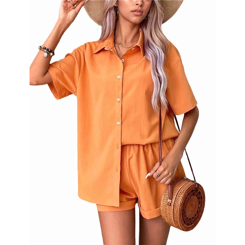 【SEE】APAFES Women Summer Cotton Linen Short Sets 2 Piece Shorts Top Lounge Beach Vacation Two Piece Outfits Tracksuits