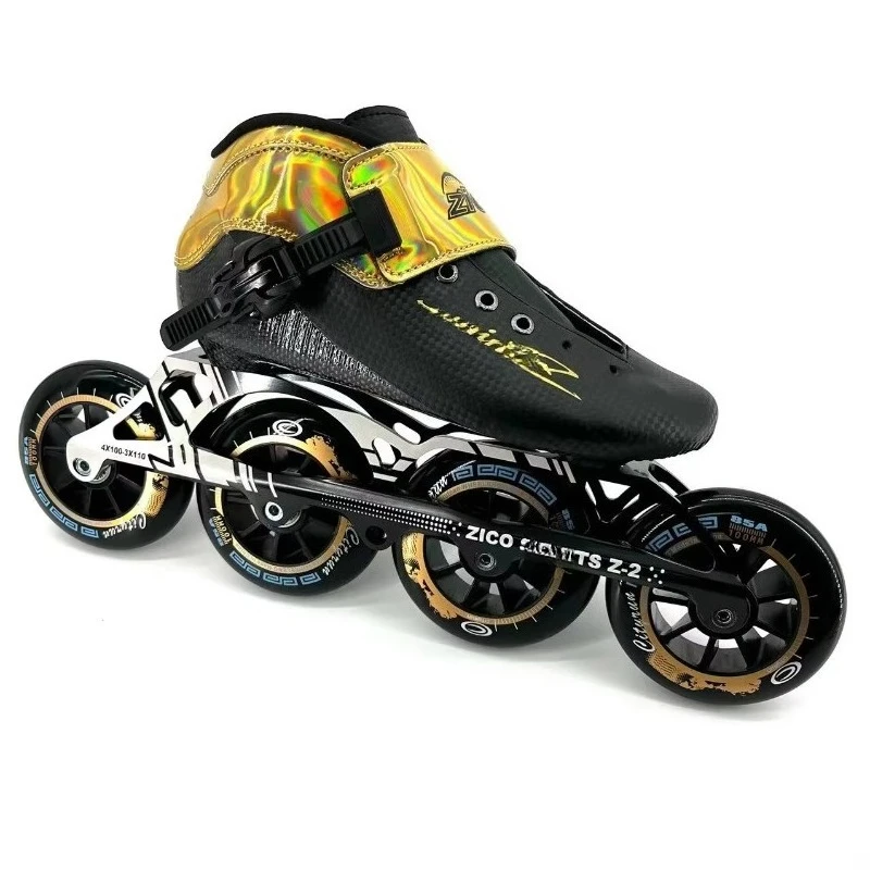 High Speed Professional Carbon Fiber 3-Layer Inline Skates for Adults-Lightweight & Comfortable