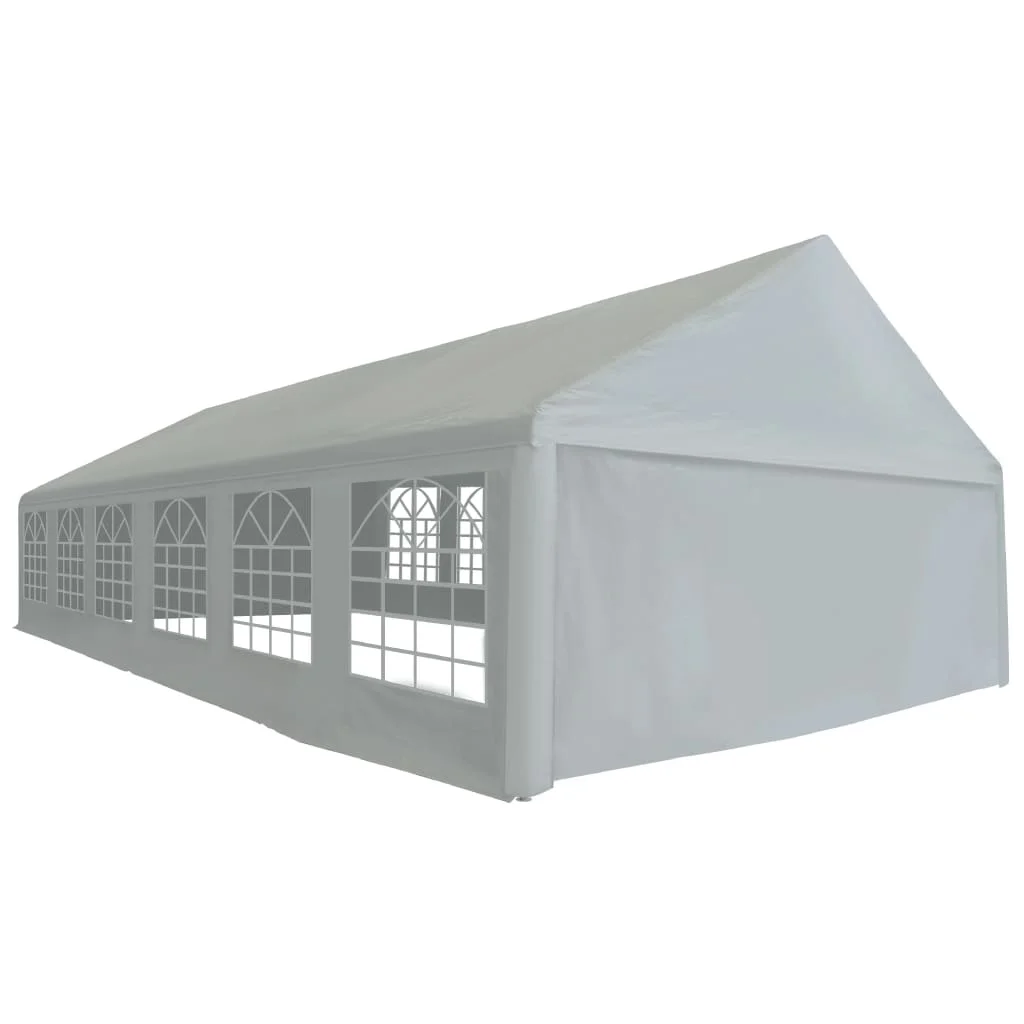 PE-Partyzelt 6x12 m Grau Familien-Campingzelt Großes Vordach Tragbares Faltzelt Sonnenschutz Wasserdichte Pergola