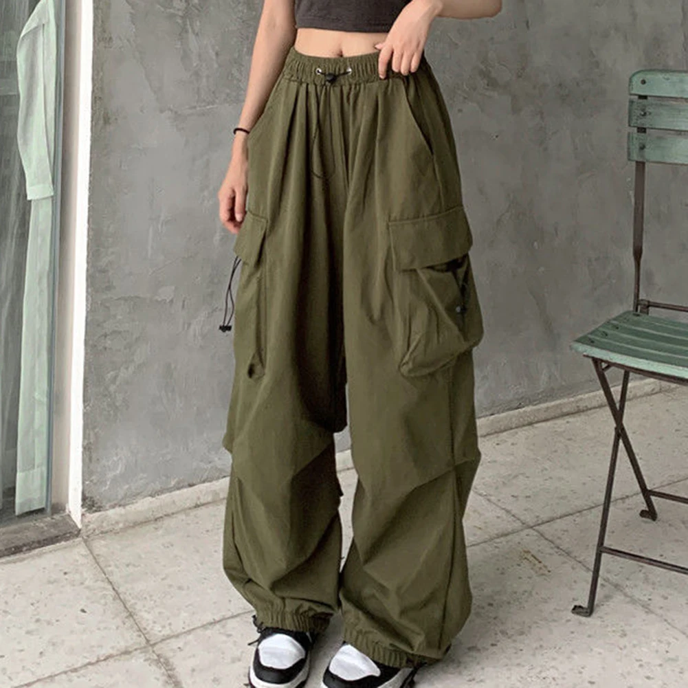 أزياء الساخن العلامة التجارية الجديدة المتناثرة السراويل Sweatpant الشارع الشهير السراويل خمر لا مرونة البوليستر واسعة الساق 1PCS