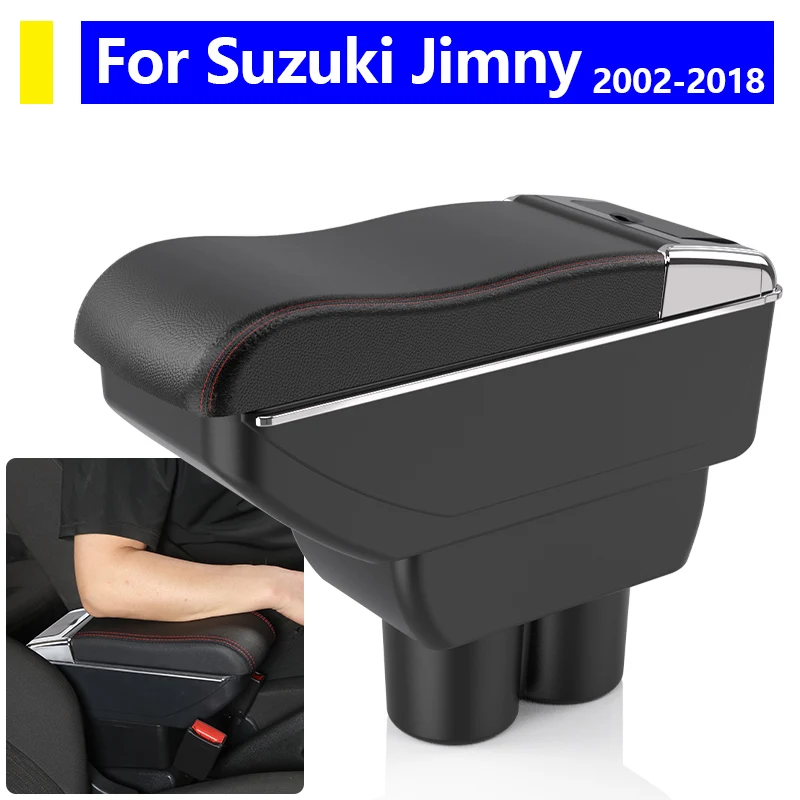 

Armrest for Suzuki Jimny 2002-2015 2016 2017 2018 Interior design center console storage box with cup holder car accessories